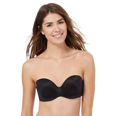 The Collection Black 24 hour silicone-free strapless bra